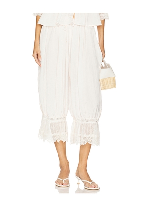 Free People x Intimately FP Forever Young Pant In White Alyssum in Ivory. Size M. Also in L, S.