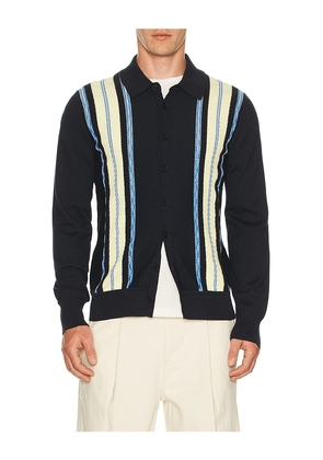 Guest In Residence Baja Plaza Shirt in Navy. Size L. Also in M, S, XL/1X, XXL/2X.