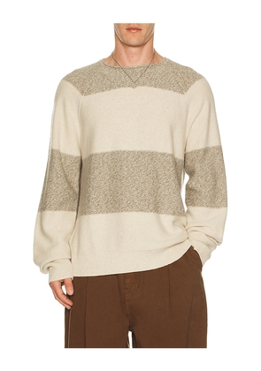 Guest In Residence Striped Island Rollneck in Beige. Size L. Also in M, S, XL/1X, XXL/2X.