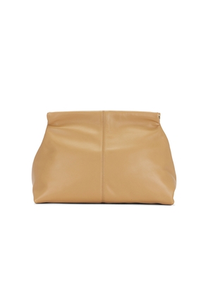Flattered Clay Clutch in Tan.