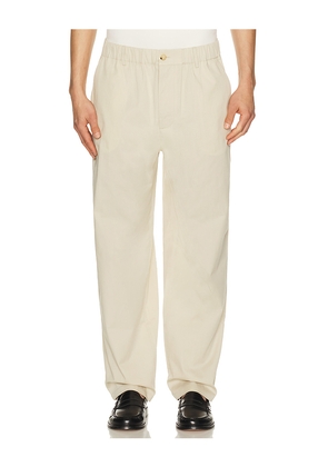 FRAME Relaxed Cotton Trousers in Beige. Size XL/1X. Also in L, S, XXL/2X.
