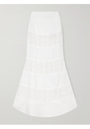 DESTREE - Noemi Embroidered Cotton Skirt - White - FR 34,FR 36,FR 38,FR 40,FR 42
