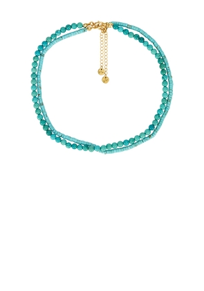 Maison Irem Ocean Love Necklace in Blue.