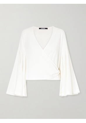 Jacquemus - The Ventadou Paper-blend Wrap Top - White - x small,small,medium,large,x large