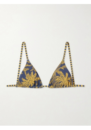 Eres - Hamac Printed Triangle Bikini Top - Blue - FR 38,FR 40,FR 42,FR 44