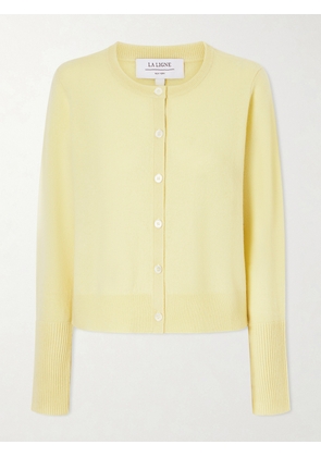 La Ligne - Solid Lean Lines Cashmere Cardigan - Yellow - xx small,x small,small,medium,large,x large
