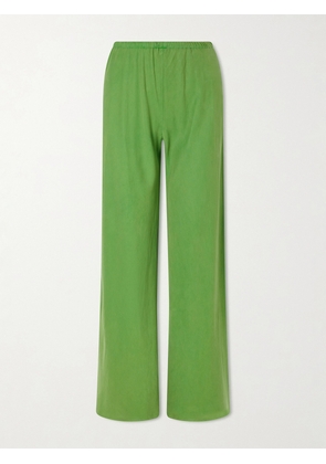 La Ligne - Colby Twill Wide-leg Pants - Green - xx small,x small,small,medium,large,x large