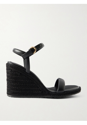 Gianvito Rossi - Woven Leather Espadrille Wedge Sandals - Black - IT35,IT36,IT36.5,IT37,IT37.5,IT38,IT38.5,IT39,IT39.5,IT40,IT40.5,IT41,IT41.5,IT42