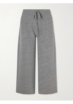 Nili Lotan - Kiki Cropped Jersey Track Pants - Gray - x small,small,medium,large,x large