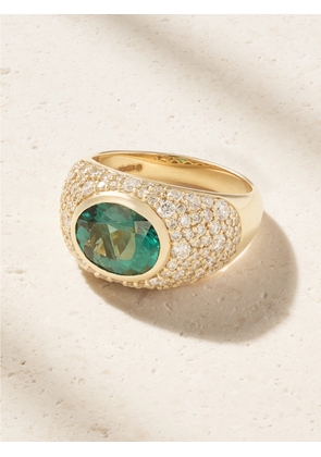 Marlo Laz - La Salina 14-karat Gold, Indicolite And Diamond Ring - Blue - 7
