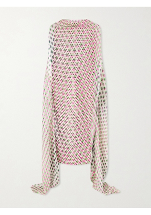 Dries Van Noten - Embellished Polka-dot Silk Midi Dress - Ecru - small,medium