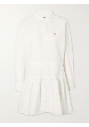Polo Ralph Lauren - Tiered Cotton-poplin Mini Dress - White - US00,US0,US2,US4,US6,US8,US10,US12