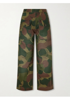 RRL - Camouflage-print Cotton Wide-leg Pants - Green - 25,26,27,28,29,30,31,32