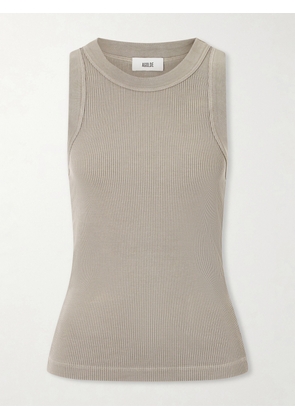 AGOLDE - Leigh Ribbed Organic Cotton And Tencel™ Lyocell-blend Jersey Tank - Brown - x small,small,medium,large,x large