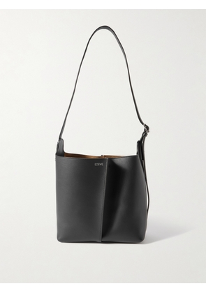 LOEWE - Bilbao Medium Pleated Leather Shoulder Bag - Black - One size