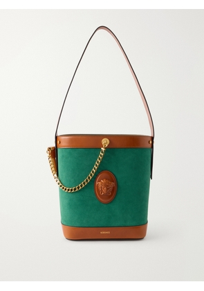 Versace - Pivot Small Leather Bucket Bag - Green - One size