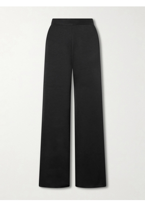 Dima Ayad - Wide-leg Satin Pants - Black - XS,S,M,L,XL,XXL,XXXL