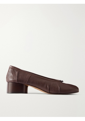 Maison Margiela - Tabi Ballerina Split-toe Leather Pumps - Brown - IT35,IT35.5,IT36,IT36.5,IT37,IT37.5,IT38,IT38.5,IT39,IT39.5,IT40,IT40.5,IT41