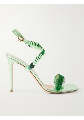 Gianvito Rossi - Sequin-embellished Sandals - Green - IT36,IT36.5,IT37,IT37.5,IT38,IT38.5,IT39,IT39.5,IT40,IT40.5,IT41,IT41.5,IT42