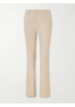 STOULS - Pawlonia Suede Flared Pants - Gray - xx small,x small,small,medium,large,x large