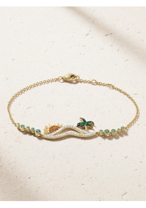 Yvonne Léon - La Plage 9-karat Gold Multi-stone Bracelet - One size