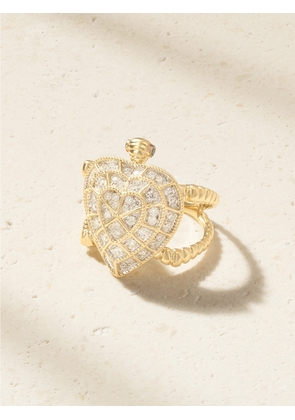 Yvonne Léon - Bague Tortue Coeur 9-karat Gold Diamond Ring - 5,6,7