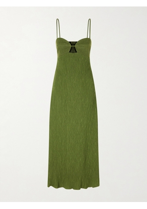 Johanna Ortiz - Dream Spinner Crinkled-crepe Midi Dress - Green - US0,US2,US4,US6,US8,US10,US12