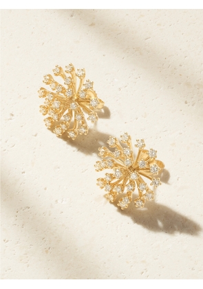 Sydney Evan - Burst Flower 14-karat Gold Diamond Earrings - One size