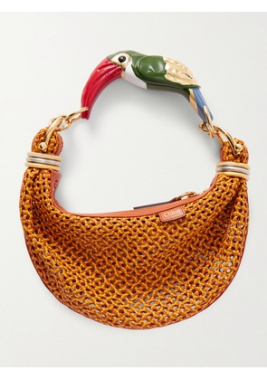 Chloé - Woven Leather Shoulder Bag - Orange - One size