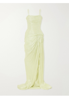 Marmar Halim - Draped Sleeveless Gown - Yellow - EU 36