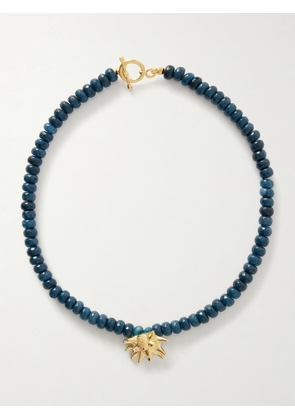 YSSO - Sea Urchin Gold-tone Jade Necklace - Blue - One size