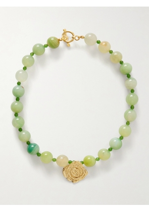 YSSO - Daphne Gold-tone Beaded Necklace - Green - One size