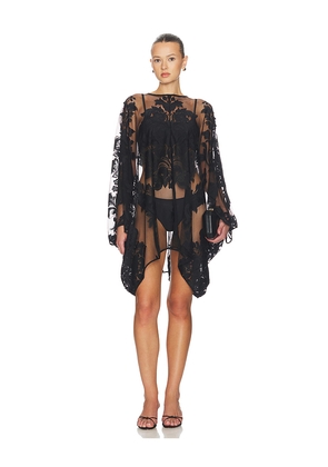 Norma Kamali Mini Caftan in Black. Size M/L. Also in XS/S.