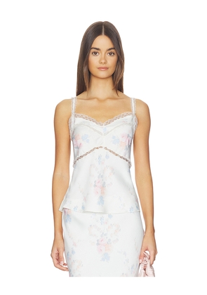 LoveShackFancy Lirena Top in White,Pink. Size L. Also in M, S, XL, XS.