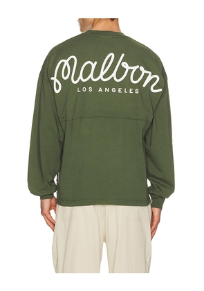 Malbon Golf Horizon Tee in Olive. Size L. Also in M, S, XL/1X.