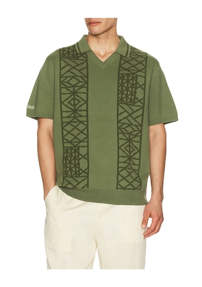 Malbon Golf Habana Polo in Olive. Size L. Also in M, S, XL/1X.