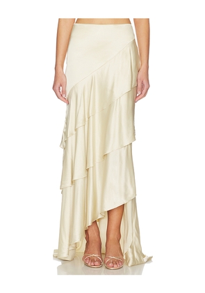 Lovers and Friends Emma Maxi Skirt in Beige. Size L. Also in M, S, XL, XS, XXS.