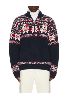 Polo Ralph Lauren Winter Olympics Pullover Sweater in Navy. Size XL/1X. Also in L, XXL/2X.