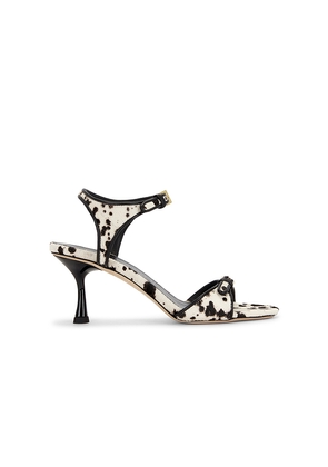 Studio Amelia Alto 70 Sandal in Black,Ivory. Size 36. Also in 37, 38, 39, 40.