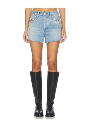 RE/DONE The Breezy Short in Blue. Size 24. Also in 25, 26, 27, 28, 29, 30, 31, 32.