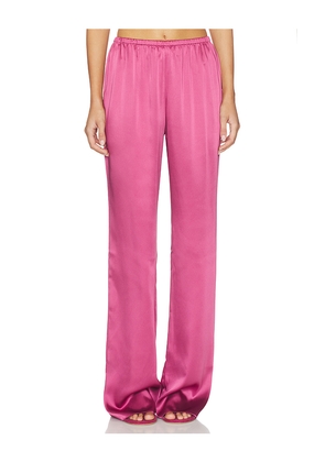 SEROYA Lillian Satin Pant in Blush. Size L. Also in M, S, XS, XXS.