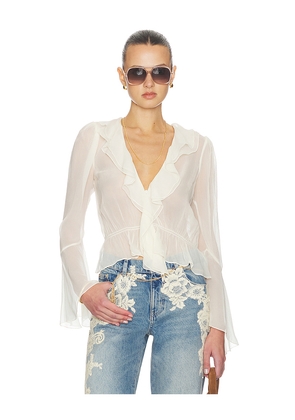 Tularosa Isola Blouse in Ivory. Size L. Also in M, S, XS, XXS.