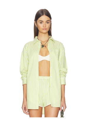 Solid & Striped The Avril Button Down Top in Green. Size L. Also in M, S, XL, XS.