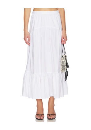 Solid & Striped The Indra Skirt in White. Size L. Also in M, S, XL, XS.