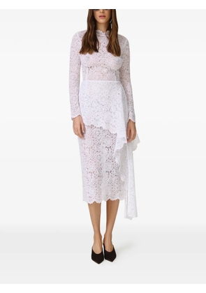 PNK lace-construction midi dress - White