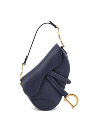 Christian Dior Pre-Owned Saddle Handbag Leather Mini shoulder bag - Blue