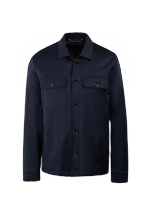 Moorer Kendal-Mat chest-pocket cotton shirt - Blue