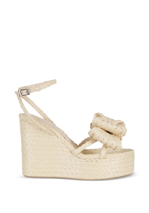 MACH & MACH Le Cadeau Raffia espadrilles - Neutrals