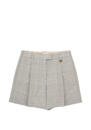 Burberry checked pleated shorts - White