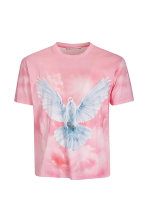Stockholm Surfboard Club Franz dove-print T-shirt - Pink